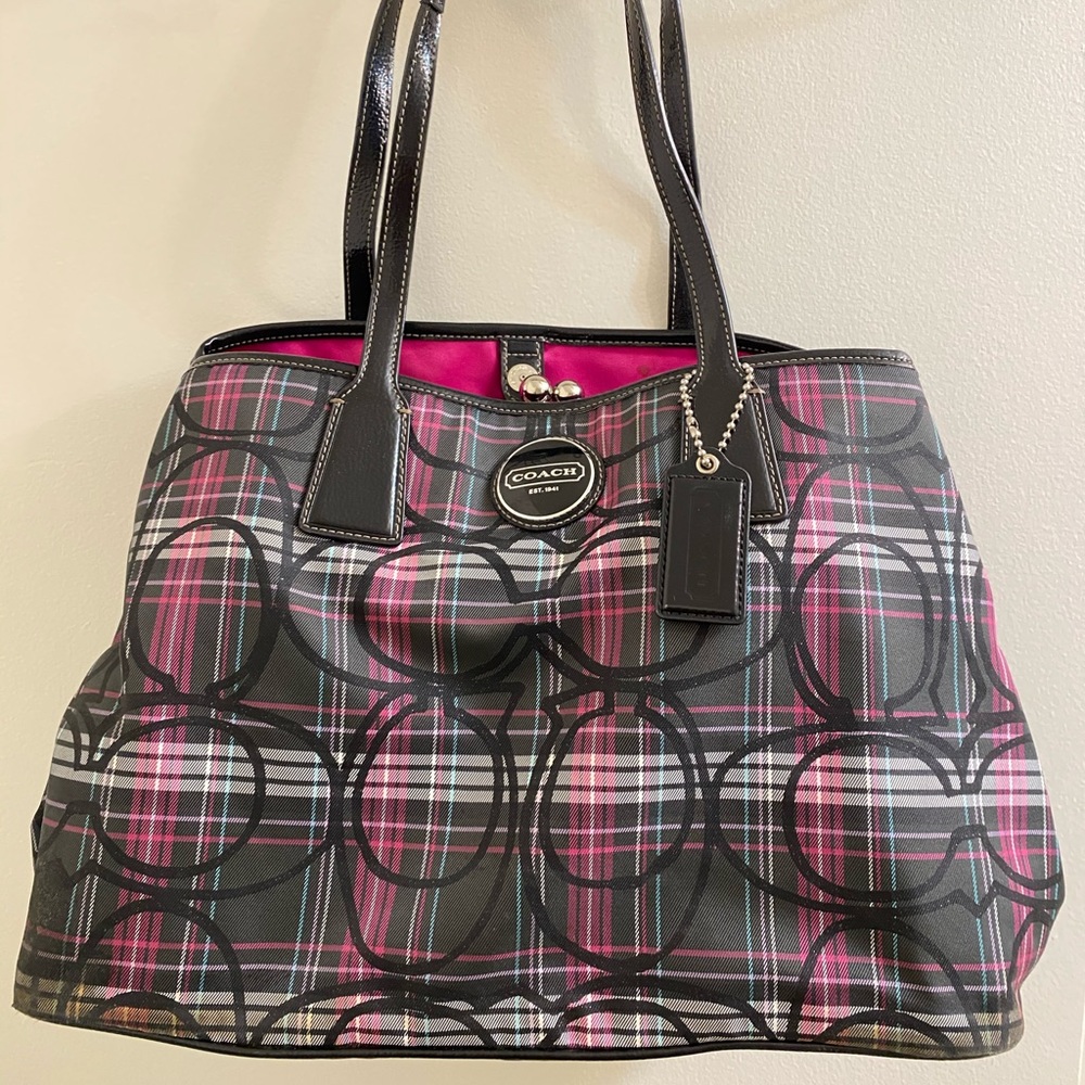 Plaid Coach Satchel